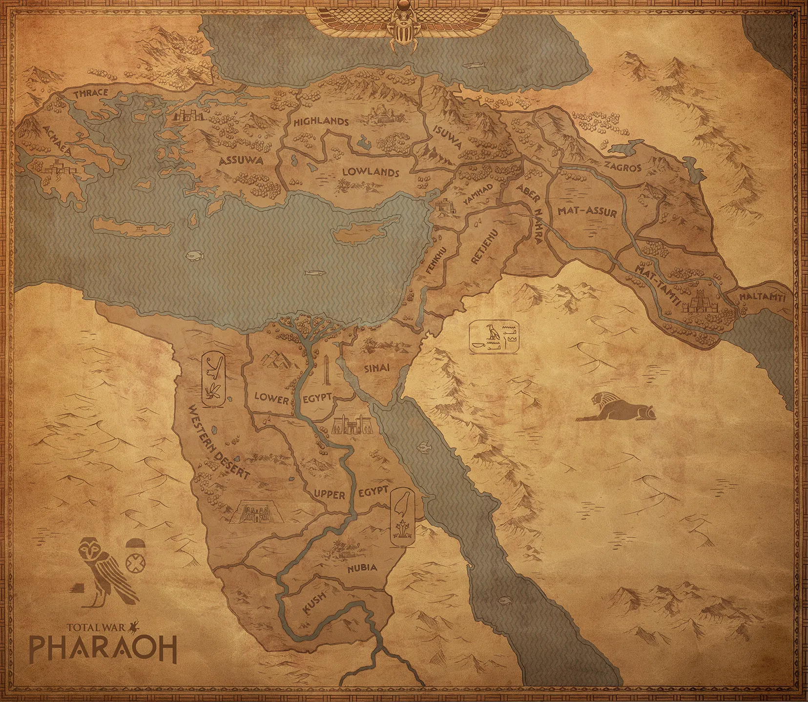 Большая карта бесплатного обновления Total War: Pharaoh намного, намного больше, чем я мог бы предположить.